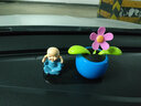 適用于可愛(ài)搖頭汽車(chē)內擺件太陽(yáng)能蘋(píng)果花車(chē)飾車(chē)上車(chē)載裝飾品太陽(yáng)花用品男汽車(chē)用品 Q版搖頭花  藍色 曬單實(shí)拍圖