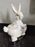 陶瓷兔子招財擺件風(fēng)水十二生肖玉兔瓷器吉祥物客廳工藝裝飾品禮物 款式三   白瓷描金款 曬單實(shí)拍圖