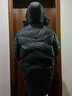 日著(zhù)羽絨服原創(chuàng  )設計冬季新款女士中長(cháng)款保暖連帽寬松鴨絨羽絨服外套 歸塵黑 M 曬單實(shí)拍圖