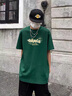 名創(chuàng)優(yōu)品（MINISO）牛油果綠短袖t恤男夏季純棉上衣高級感衣服油畫山茶花印花半袖女 森林綠(陽光山茶中標(biāo)_背標(biāo)) XL 180 (不起球不掉色) 曬單實(shí)拍圖