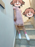 ASK JUNIOR【旗袍裙】裙子女童夏泡泡袖公主裙珍珠扣國風兒童裙子 粉色 140  曬單實拍圖