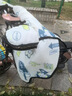 相思桐 電動(dòng)車(chē)擋風(fēng)被冬季加絨加厚小型電瓶電車(chē)防風(fēng)罩女春秋摩托擋腿秋 快樂(lè )女孩【三層保暖】 曬單實(shí)拍圖
