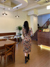逸紅顔（E.Beauty）知熹2025年春夏新品金絲絨新中式復古老上海畫(huà)報旗袍女 花色 M 曬單實(shí)拍圖