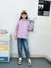 笛莎（DEESHA）童裝女童輕薄羽絨服2025秋冬新款女寶寶短款三防輕盈保暖外套 霧紫 110 【充絨量：37.1g】 曬單實(shí)拍圖
