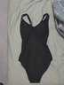 速比濤（Speedo）泳衣女靈感系列夏夜雙肩帶露背連體泳衣女性感修身溫泉度假新年禮 黑色 M (高158-165cm,重50-57kg) 曬單實(shí)拍圖