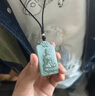 汐唯輕奢和田玉觀音吊墜男士青玉佛牌項鏈玉石玉佩送男友生日禮物 【觀音吊墜/尺寸約50*30MM】 曬單實拍圖