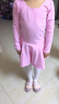 艾舞戈舞蹈服儿童女分体练功服套装女童芭蕾舞裙女孩跳舞中国舞服装 粉色-长袖-棉套装 140码 身高120-130cm体重48-58斤 实拍图
