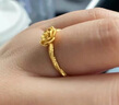 中國黃金（CHINA GOLD）黃金戒指玫瑰花女款足金活口婚慶網(wǎng)紅款送女友媽媽情人節生日禮物 玫瑰花戒指/活口（約2.6g） 曬單實(shí)拍圖
