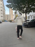 啄木鳥青少年羽棉絨服男士休閑套裝冬季新款學(xué)生寬松搭配棉衣服男裝外套 字母白色保暖三件套 XL 【推薦120-140斤】 曬單實(shí)拍圖