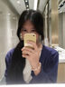 蠻丂藍(lán)色假兩件針織衫上衣女2025新款爆款秋冬韓系穿搭慵懶高級(jí)感毛衣 均碼（80-130斤） 曬單實(shí)拍圖
