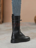 卡帝樂(lè )鱷魚(yú)潮牌2022新款足真皮馬丁靴女英倫風(fēng)加絨平底中筒靴低跟加厚 Q888【不加絨】黑色【好賣(mài)款】 39 曬單實(shí)拍圖