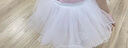 杰希洛（Zeseylu）兒童舞蹈服裝練功服女童體操芭蕾舞裙網(wǎng)紗半身裙松緊跳舞裙  白色 L碼( 身高115-130cm)  曬單實(shí)拍圖