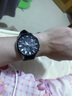 老皮匠 適配卡西歐EFR-303L/303D EQB-501 EFS-S500男小牛皮手表帶皮表鏈 氟橡膠款-黑色 鋼色扣 22mm 曬單實(shí)拍圖