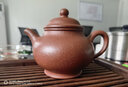 有壺共賞 宜興紫砂壺紅降坡泥高潘壺功夫茶家用泡茶壺手工紫砂茶具茶壺200CC 紅降坡高潘壺 200cc 曬單實(shí)拍圖