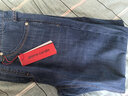 皮爾卡丹（pierre cardin）203321 牛仔褲男 舒彈絲輕薄透涼微彈休閑中腰男裝 淺藍色32碼 曬單實(shí)拍圖