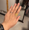 明牌珠寶  靈蛇系列 足金黃金沙漠蛇圖騰戒指女AFM0176工費550 足金戒指 12號 約6.57克 曬單實拍圖