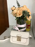 邁克.科爾斯（MICHAEL KORS）女神節(jié)禮物mk女包Sloan Editor牛皮翻蓋腰包35R3GS9N1L LTCREAM 曬單實(shí)拍圖