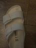 BIRKENSTOCK勃肯德國(guó)進(jìn)口男女款經(jīng)典舒適百搭軟木Arizona雙扣拖鞋 白色窄版1019046 39 曬單實(shí)拍圖
