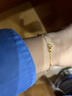 中國黃金（CHINA GOLD）18k金手鏈k金手鏈女士飾品環(huán)環(huán)相扣愛(ài)心手鏈送老婆女友生日禮物 18K金+禮盒+賀卡+支持刻字 曬單實(shí)拍圖