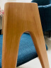 家逸 实木椅子餐椅休闲椅电脑椅办公椅咖啡椅北欧创意布艺凳子家用 灰色+原木色（2把装）【整装】 实拍图