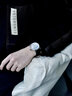 寶路尼（PONIGER）三叉戟男士格調(diào)手表時尚紳士全自動機械表個性鑲鉆高端輕奢腕表 銀白精鋼黑皮帶 曬單實拍圖