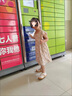 G.DUCKKIDS女童連衣裙棉綢外穿夏季薄沙灘裙碎花飛邊袖公主裙寶寶兒童背心裙 美飛邊袖[黃色小花] 130 建議115-125cm 曬單實拍圖