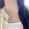 中國黃金（CHINA GOLD）四葉草黃金項鏈女足金愛(ài)心吊墜教師節禮物送女老師老婆生日實(shí)用 足金幸福四葉草吊墜-贈S925鏈 曬單實(shí)拍圖
