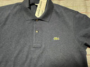 LACOSTE法國鱷魚(yú)男裝秋季休閑百搭純色純棉百搭短袖POLO衫|L1264 3GF/深靛藍色 M 4 曬單實(shí)拍圖