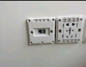 德力西（DELIXI） 开关插座面板86型821无边框美学大板白色墙壁开关二三插电源插座 双电脑 实拍图