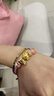 中國黃金（CHINA GOLD）足金3D硬金鹿角手串轉運珠一鹿有你生日禮物送女友老婆教師節禮物 【送女友】小萌鹿手鏈 約1.1g 曬單實(shí)拍圖