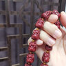 月石緣老鳳眼菩提子男女手持念珠女翡翠平安復古盤(pán)玩手把件情人節禮物 朱砂貔貅手持念珠 曬單實(shí)拍圖