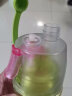 牧汀（MuTing）运动水杯按压式喷雾水杯喷水儿童运动补水健身水杯大容量塑料水杯 运动喷雾杯绿色 600ml 实拍图