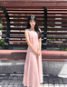 Mandy Zhang法式醋酸連衣裙夏天女裝2025年春秋夏季新款氣質(zhì)女神范通勤女裝 珊瑚粉 S 160/84A 曬單實(shí)拍圖