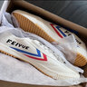 飛躍（Feiyue）官方帆布鞋少林魂經(jīng)典升級款田徑鞋硫化男女情侶運動(dòng)鞋子透氣跑鞋 071白藍紅 43 （偏大一碼，建議選小一碼） 曬單實(shí)拍圖