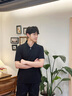 Calvin Klein【吸濕速干】運(yùn)動(dòng)春夏男字母ck拉鏈半襟跑步POLO衫4MS4K170 001-太空黑 L 曬單實(shí)拍圖