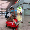 Milooky儿童行李箱可骑可坐拉杆箱宝宝20英寸幼儿园小学生旅行箱男女孩子 红色-高配版 20英寸 实拍图