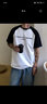 POUM男裝聯(lián)名新款寬松休閑短袖T恤男夏季潮流簡(jiǎn)約半袖上衣港風(fēng) JXFS-436白色 2XL 曬單實(shí)拍圖