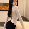 JERRIE MOCK隱形美背內(nèi)衣女U型外擴小胸聚攏2023新款吊帶露背心式無痕文胸罩 黑色單件 M/75AB【3種胸墊 漫畫胸】 曬單實拍圖