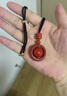 QMXD朱砂真品轉運珠六字真言時來運轉吊墜項鏈護身符男女掛件本命年 項鏈 曬單實拍圖