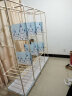 梦卡莱（MENGKALAI） 布衣柜 简易衣柜实木防潮双人衣柜简易超大空间收纳 衣柜布现代简约衣橱 170CM蓝色城堡 实拍图