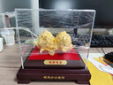 漢京（hanjing）絨沙金壽桃擺件送老人長(cháng)輩生日禮品大壽賀壽禮送爺爺奶奶生日禮物 福壽雙全小號長(cháng)19寬15高18厘米 曬單實(shí)拍圖