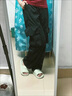 GOCHIEI復(fù)古街頭休閑運(yùn)動工裝褲女夏季褶皺降落傘褲顯瘦垂感闊腿長褲運(yùn)動 常規(guī)黑色 M 曬單實(shí)拍圖