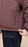 乖米豆設(shè)計感雙面穿撞色連帽棉服女外套冬季防風(fēng)保暖夾棉休閑棉衣潮 紅拼黑   M 80-130斤 曬單實拍圖