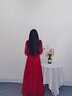 塞德勒敬酒服新娘2025新款秋冬高貴氣質(zhì)紅色長(cháng)款結婚宴會(huì )晚禮服裙女大氣 酒紅色長(cháng)款 M(建議96-105斤) 曬單實(shí)拍圖