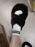 思梅棉拖鞋女鞋厚底時(shí)尚毛毛拖鞋秋冬季居家保暖鞋子外穿百搭毛絨棉鞋 黑色增高毛拖【交叉帶】4CM跟高 36-37 【適合35-36碼穿】 曬單實(shí)拍圖
