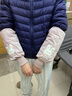 察今秋冬天羅口防臟護袖套長(cháng)款女上班工作網(wǎng)紅手袖頭學(xué)生羽絨服套袖筒 羅口草莓兔霧藍 曬單實(shí)拍圖