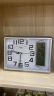 康巴丝（COMPAS）座钟客厅简约台钟创意石英钟时尚万年历时钟现代日历温度床头钟 2991 银色 实拍图