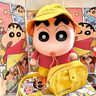 森越【順豐包郵】1:1蠟筆小新手辦模型玩具公仔玩偶潮玩擺件生日禮物 【禮盒裝】粉色校服小新+帽子 曬單實拍圖