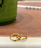 中國黃金（CHINA GOLD）黃金素圈耳釘女款閃耀光圈耳環(huán)養(yǎng)耳洞耳圈情人節(jié)生日禮物送女友 閃耀光圈耳環(huán) 約1.1g 曬單實拍圖