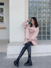 森達(dá)彈力靴女款冬季新顯瘦粗跟厚底長(zhǎng)筒過膝靴ZTE04DG4 黑色 35 曬單實(shí)拍圖